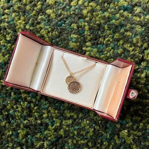 Layered Coin Medallion Pendant Necklace